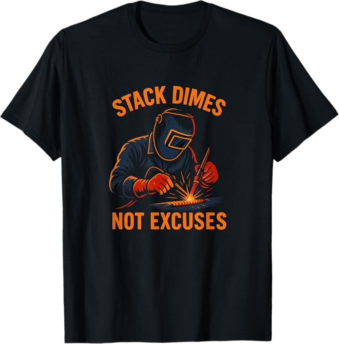 Stack Dimes, Not Excuses - Professional welding merchandise and apparel